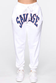 Your Savage Girl Joggers - White